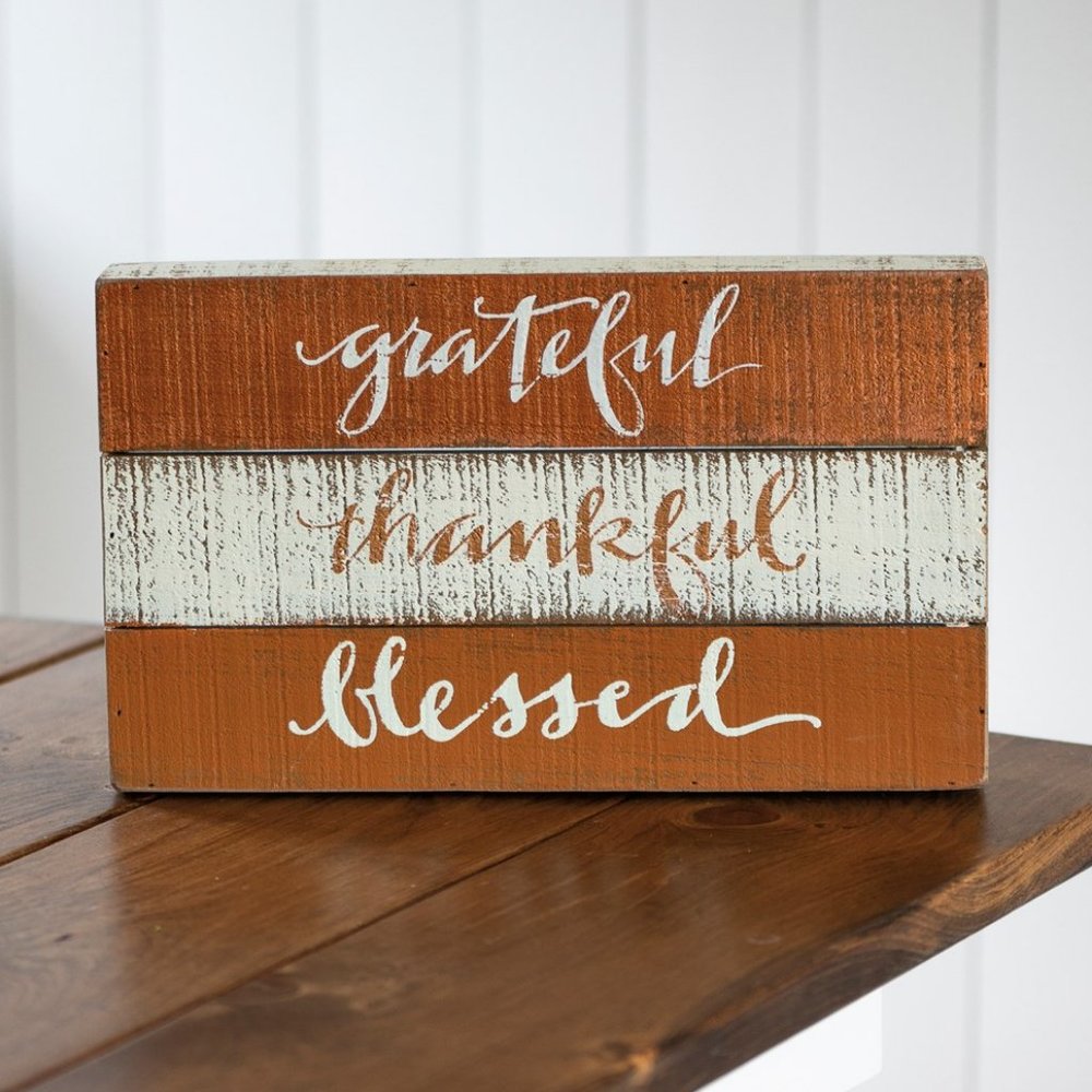 Hand Lettered Slat Wood Box Sign 15x9 NWT